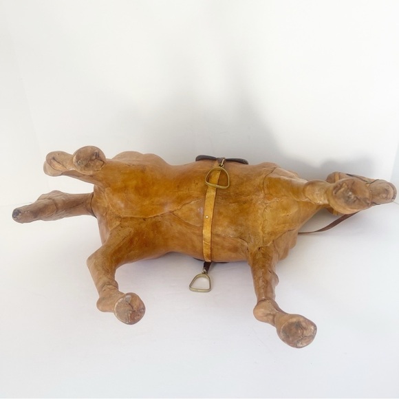 Vintage Leather Horse Sculpture - Picture 7 of 9